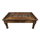 Mughal Hand Painted Solid Wood Coffee Table C25